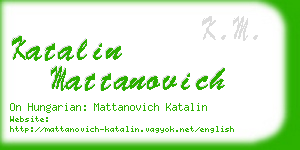 katalin mattanovich business card